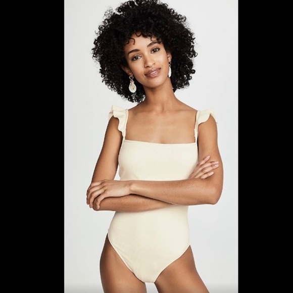 Madewell Other - Madewell Ribbed one-piece ruffle swimsuit NWT